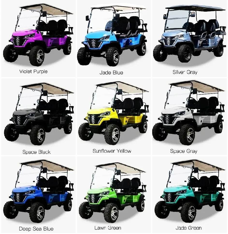 Brand New 6 Person Electric 4 Wheel Club Car Golf Cart For Sale 4 Seaters Golf Car Available with 14 inch off-road Al wheel - MarvelouStoree