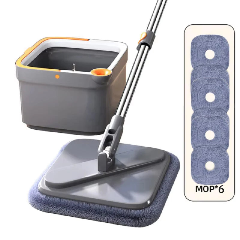 360 Spin Bucket Clean Mop With Bucket Water Purification Microfiber Sewage No Hand-Washing Household Cleaning Bucket Floor Mop