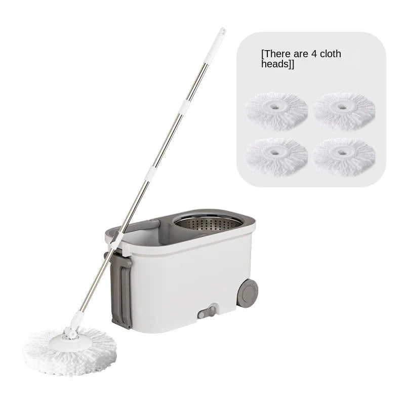 Household spin mop and bucket with wheels, mops floor cleaning