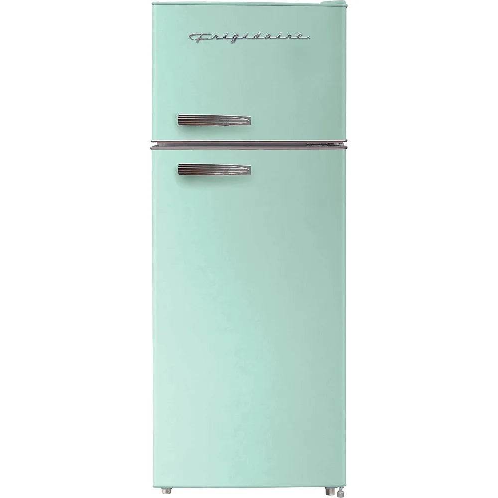 2 Door Apartment Size Refrigerator with Freezer, 7.5 cu ft, Retro, Mint - MarvelouStoree