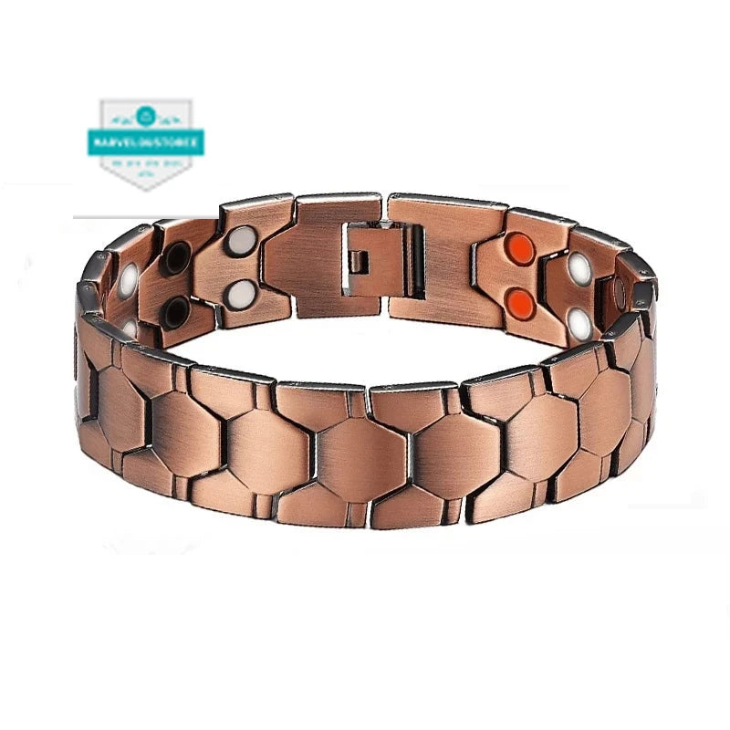 Healing Healthy Copper Magnetic Bracelet for Men Arthritis Pain Relief Bio-Energy Blood Pressure Bracelet Health Bangle Jewelry