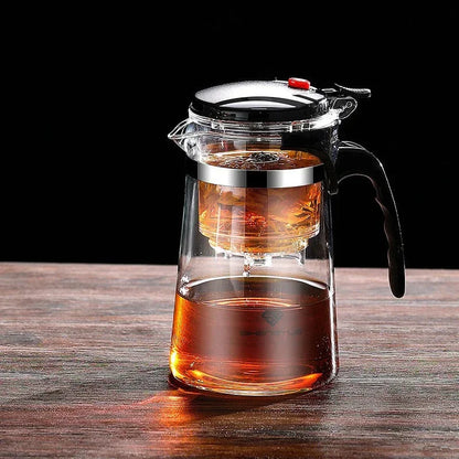 Chinese Style Kung Fu Teapot Heat Resistant Glass Teapot with Tea Water Separation Filter Home Coffee Pot Home Teaware Set