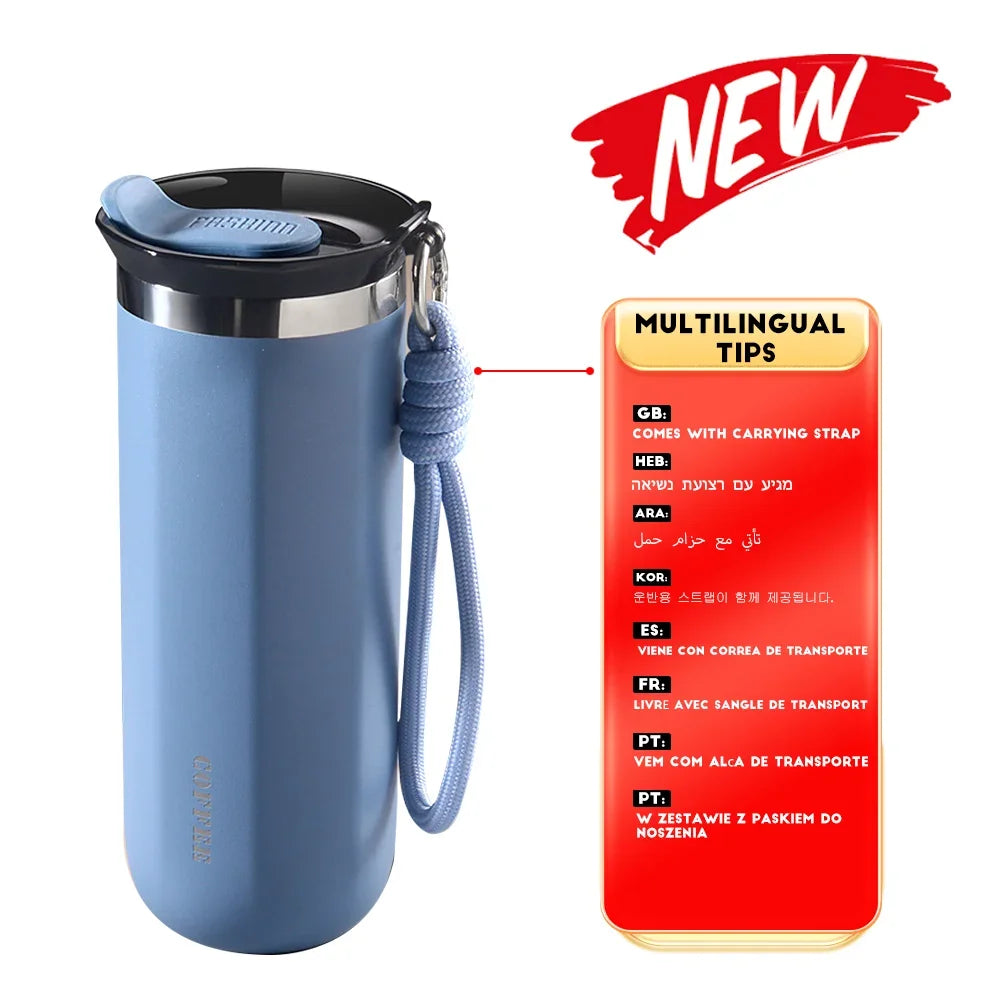 Thermal Mug Thermos For Coffee Tumbler Cup Water Bottle Stainless Steel Insulated Vacuum Flasks Leakproof For Travle Drinkware