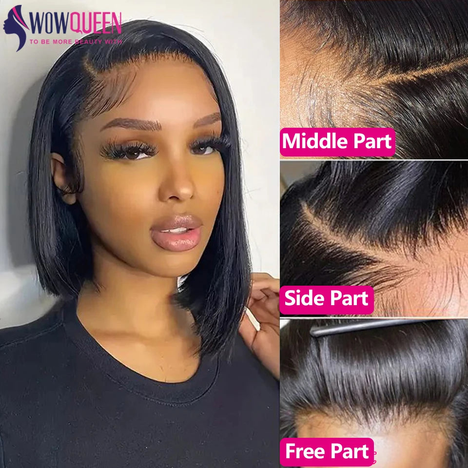 Easy Go Bob Wig Glueless Wig Human Hair Ready To Wear Straight Bob Hair Wig Human Hair 30 32 Inch Pre Cut Lace 4x4 Closure Wig