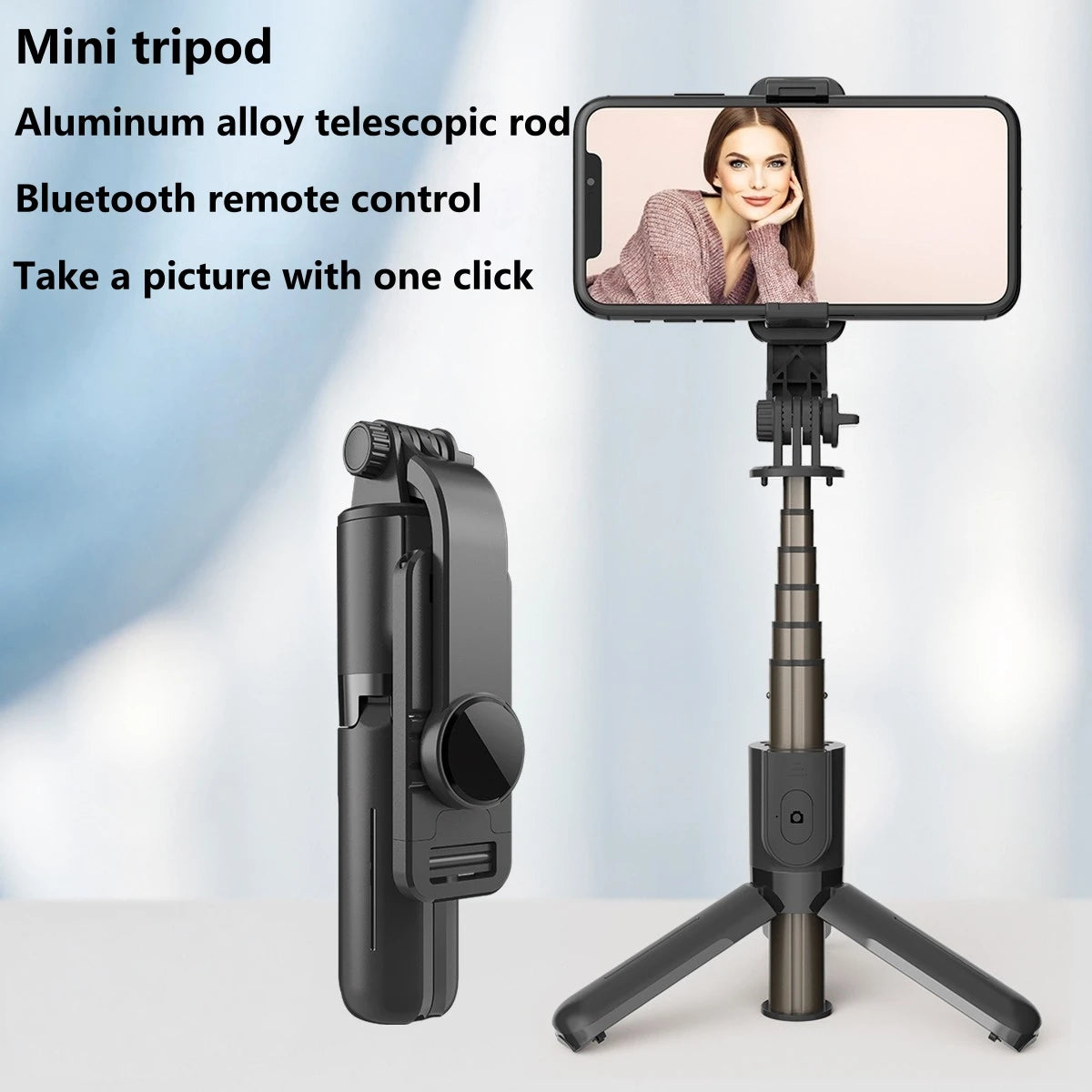 Wireless Selfie Stick Tripod Stand Foldable Monopod For Gopro Action Cameras Smartphones Balance Steady Shooting Live