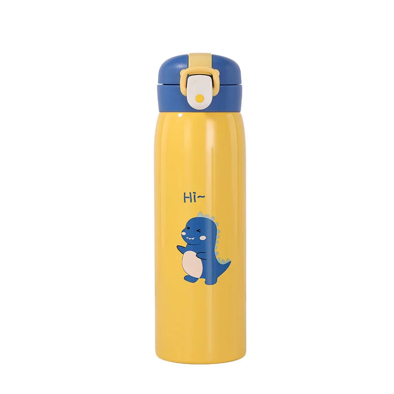 350/500ml Dinosaur Thermal Mug Bouncing Lid Stainless Steel Thermos Water Bottle for Kids Children Child School Christmas Gift