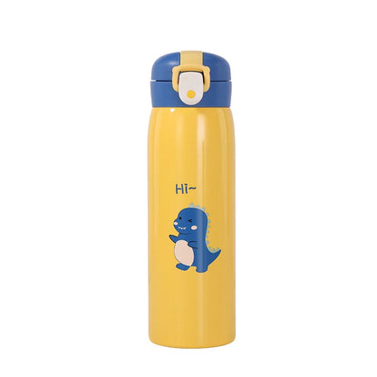 350/500ml Dinosaur Thermal Mug Bouncing Lid Stainless Steel Thermos Water Bottle for Kids Children Child School Christmas Gift