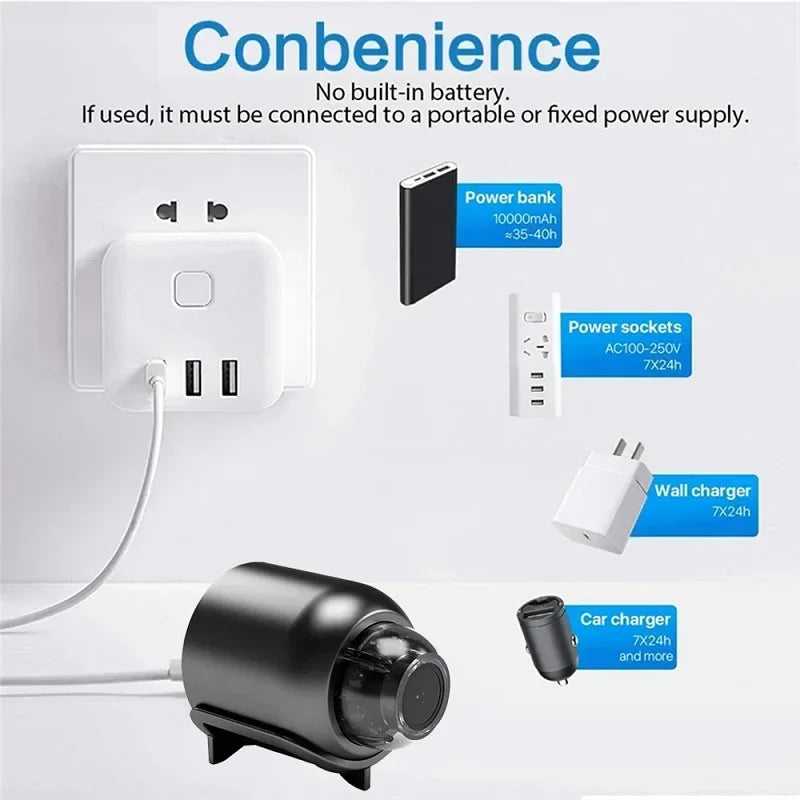 X5 Mini Camera 1080P HD Intelligent Home Security Video Recording APP Support Memory Card Mini IP Camera USB Security X5 Cam