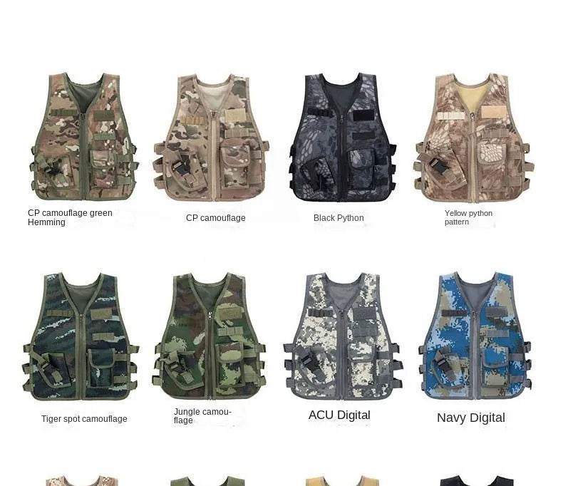 Kids Camouflage Military Uniform For Boy Special Forces Combat Tactical Vest Girls Militar Cosplay Training Soldier Clothes