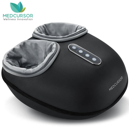 Medcursor Shiatsu Foot Massager Machine with Heat Roller Muscle Relaxation Pain Relief Electric Fully Wrapped Foot Massage