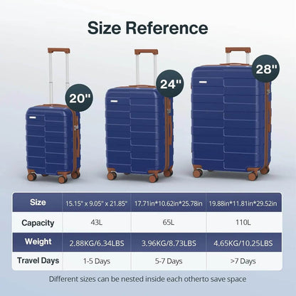 Luggage Sets 3 Piece Hardside (3-YEARS VIP SERVICE) Expandable Ultra Durable Polycarbonate Lightweight Carry On Travel Suitcase - MarvelouStoree