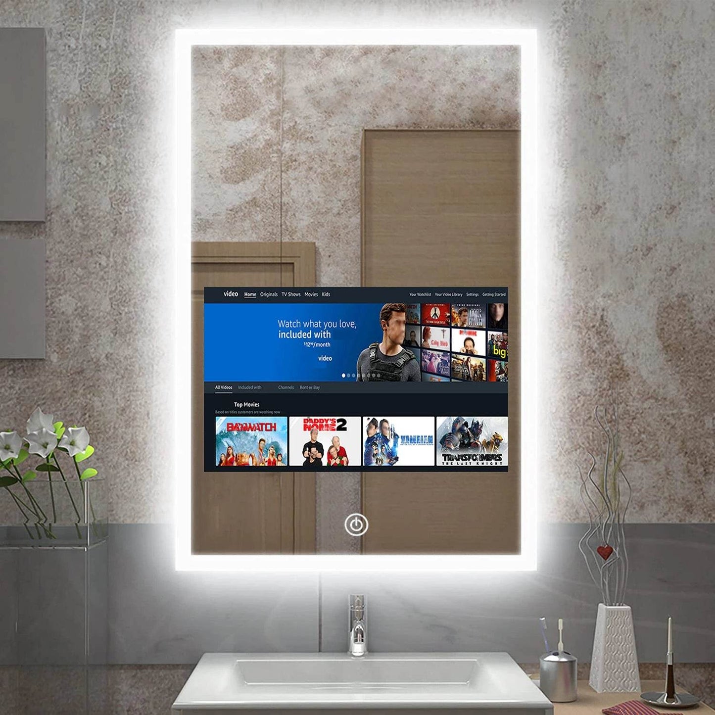 High Quality Smart Bathroom Mirror with Tv New Style Round Smart Fitness Mirrors Smart Bathroom Mirror - MarvelouStoree