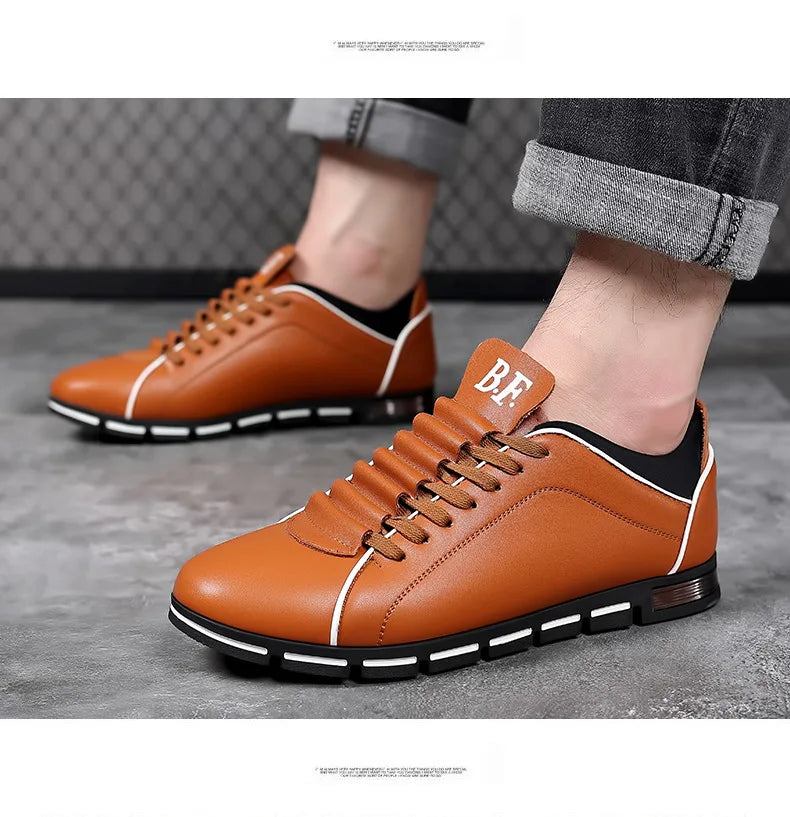 Luxury Man Casual Leather Shoes Spring Autumn New Fashion Leather Shoes British Style Men's Business Shoes Flat Working Footwear