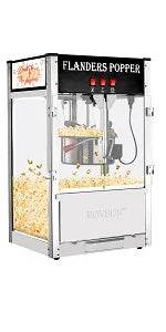 Popcorn Machine with 8 Ounce Kettle Makes Up to 32 Cups, Commercial Popcorn Machine Countertop Popcorn Maker w/Stainless - MarvelouStoree