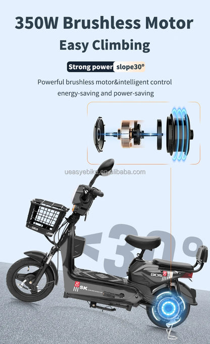 New Electric Bicycles Lead-acid Battery Lithium Battery 48V 12A 20A Urban Electric Scooter