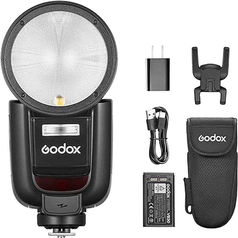 in stock Godox V1 Pro V1Pro for Canon Nikon Sony Fuji Olympus TTL Wireless Transmission Speedlite Li-ion Round Head Camera Flash