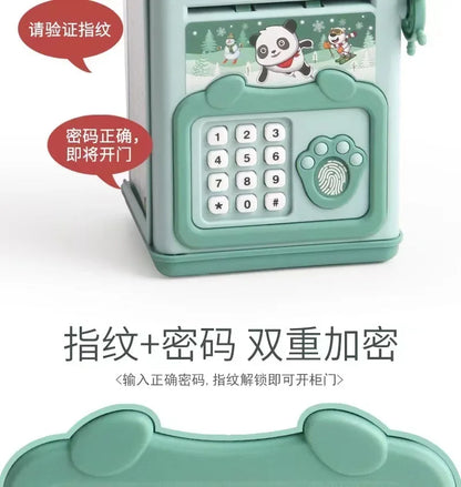 Electronic Piggy Bank Children's Cash Box Password Safe Smart Fingerprint Piggy Bank Automatic Banking Children's Gift Money Box