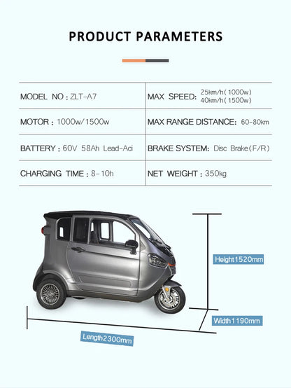 Best Sales Factory Wholesale Electric Tricycles 30-50Km/h Disability tricycle electric bike