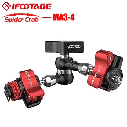 IFOOTAGE Magic Arm, Adjustable Spider Crab with Shoe Mount and 1/4'' & 3/8" Tripod Screw for DSLR Camera Rig