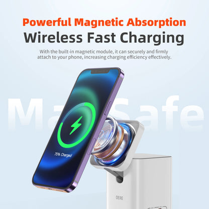 Wireless Charger QERE Mobile Phone Magnetic Station Fast Charging Safe Multi-functional Portable Foldable Mini  Wireless Charger