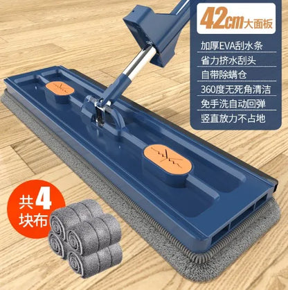 Hand Free Flat Floor Mop And Bucket Set For Professional Home Floor Cleaning Automatic Dehydration Magic Flat Mops Cleaning Mops