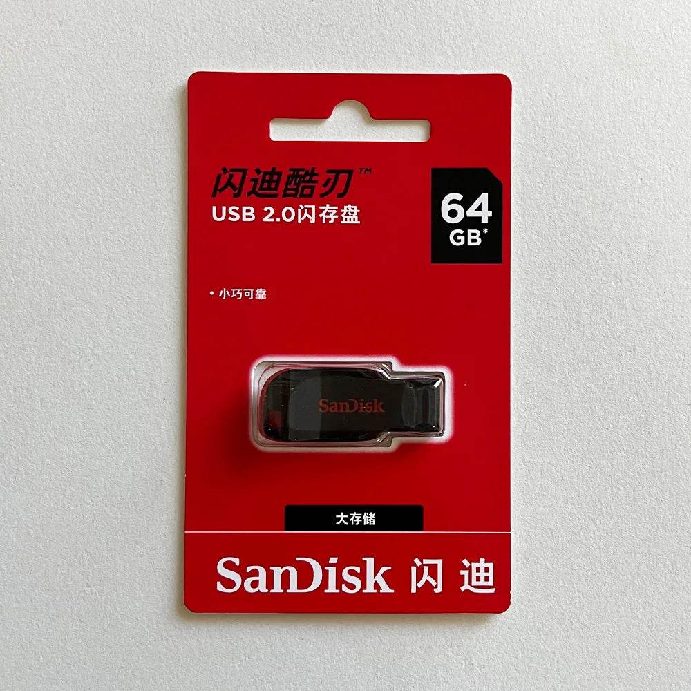 SanDisk SDCZ50 USB Flash Drive 128GB Mini Pen Drive 64GB Pendrive 32GB USB 2.0 Flash Drive 16GB Memory stick 8GB USB disk For PC - MarvelouStoree