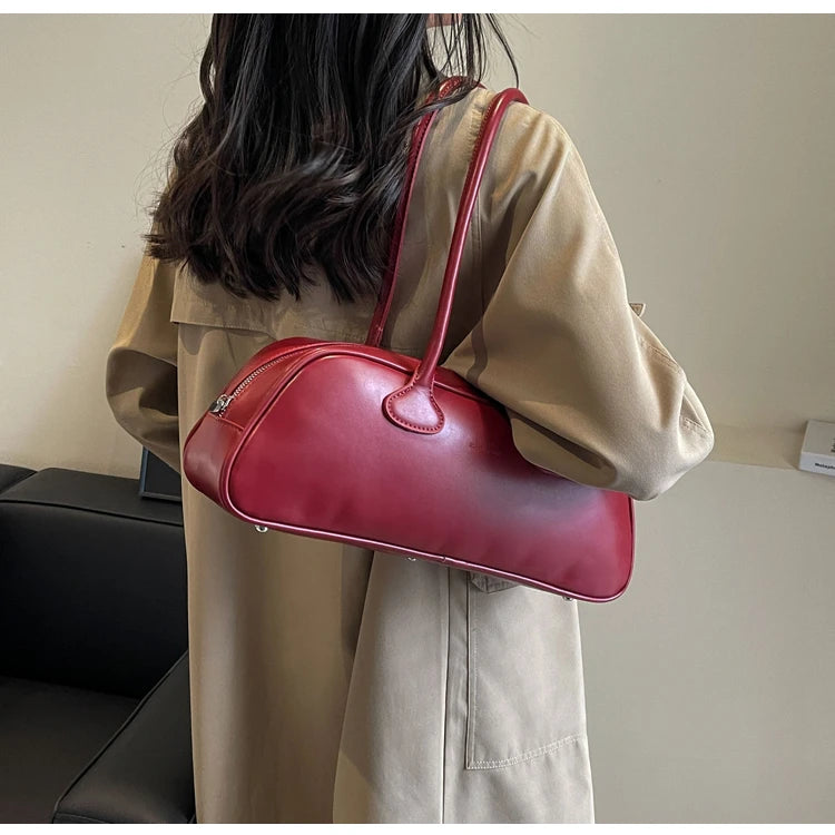 Advanced Sense Retro Pu Zipper Ladies Shoulder Bags Trend 2024 Light Luxury Hot Sale Bags for Women New Bolsas Femininas