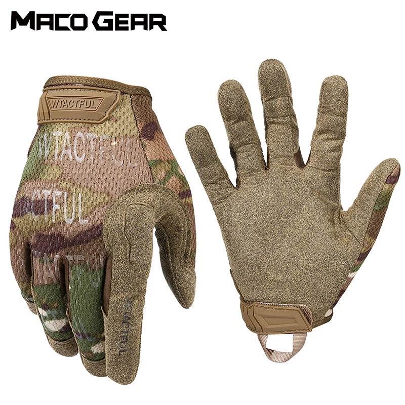 Tactical Glove Military Army Full Finger Gloves Men Airsoft Biking Sports Camping Training Cycling Paintball Lightweight Camo