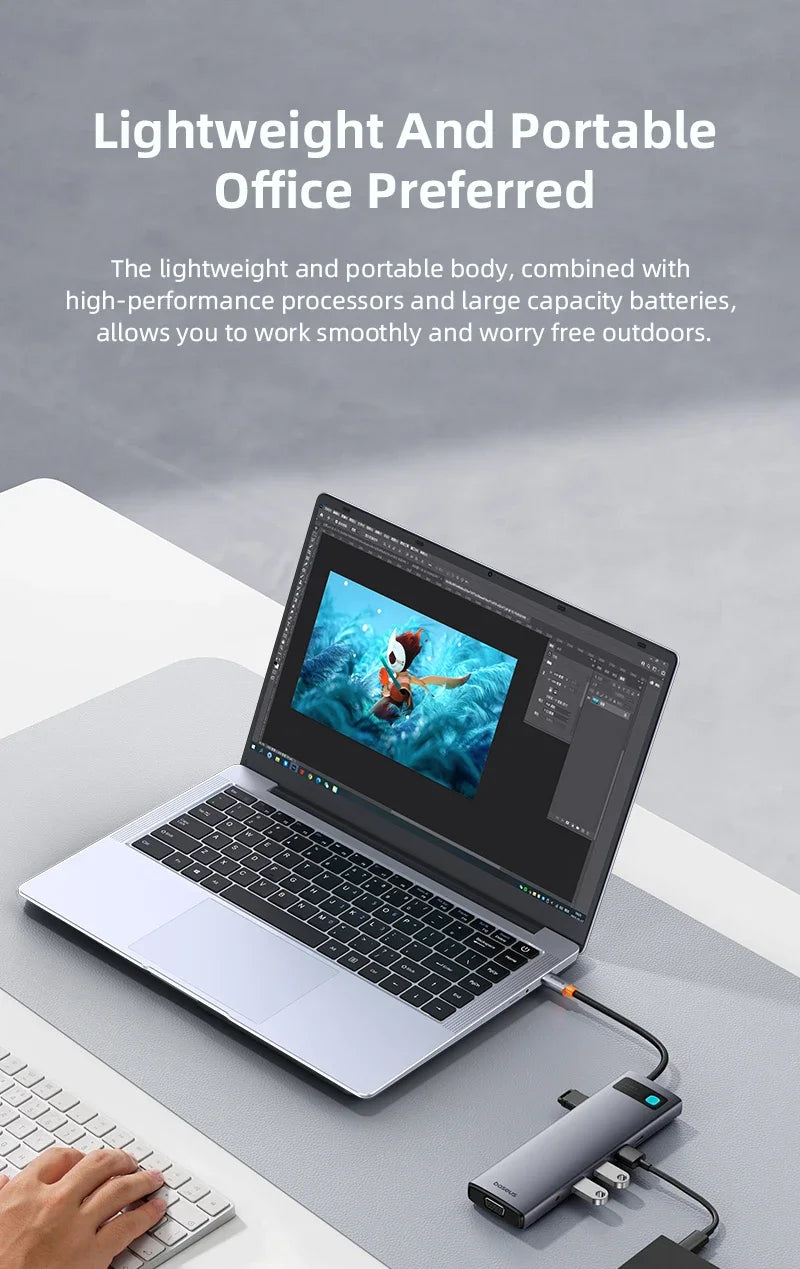 2024 Portable Windows 11 i7 Laptop Computer PC 14.1" 1920*1080P Notebook Intel Core i7 7500U 12GB RAM 1TB 2TB SSD Gaming Laptops