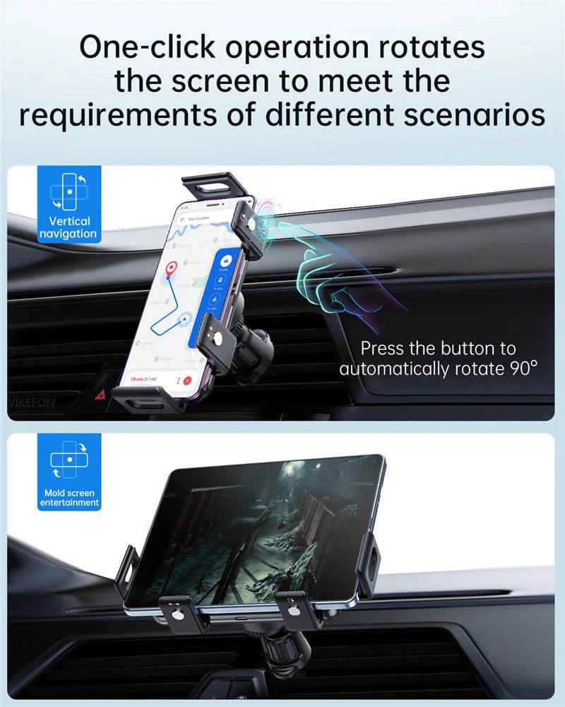 Dual Coil Fold Screen Car Wireless Charger For Samsung Galaxy Z 4 3 Fold Flip iPhone 15 14 Fast Phone Charging Vent Mount Holder - MarvelouStoree