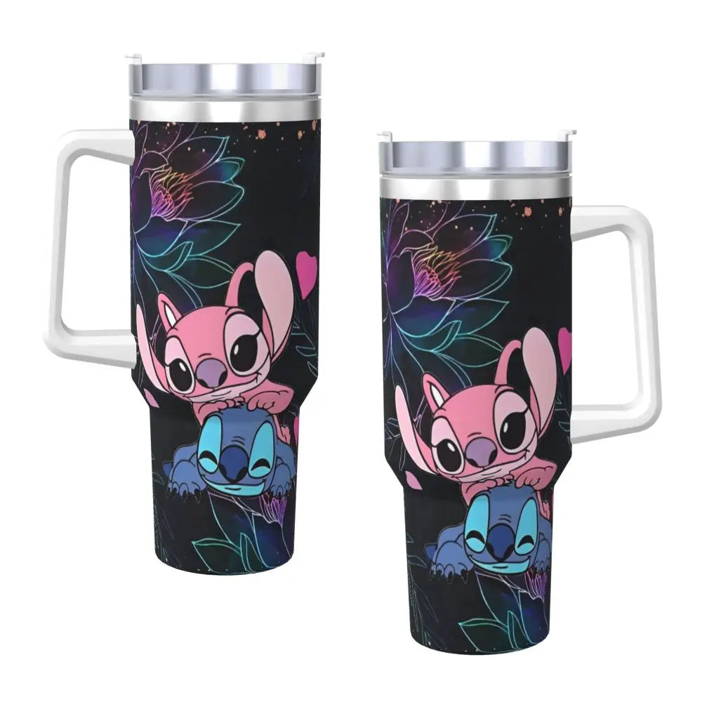 Custom Stitch Stainless Steel Tumbler Travel Mugs Cup Large Coffee Mug Portable Cold Drink Milk Tea Water Bottle