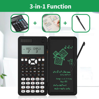 Scientific Calculator With Writing Tablet 991MS 349 Functions Engineering Financial calculator For School Students Office Solar