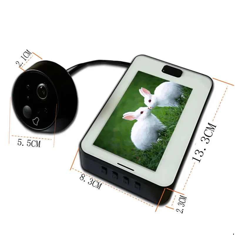 4.3 Inch video peephole Viewer IR Night Vision HD Camera Cat Eye Door Bell Smart HomeUltra wide angle Video Doorbell Camera