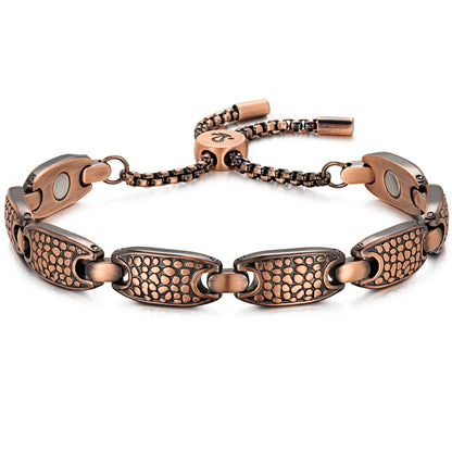 Rainso Spots Copper Bracelet For Women Healing Magnetic Bracelet Viking Arthritis Sleep Aid Adjust Chain 4in1 Bio Energy Jewelry