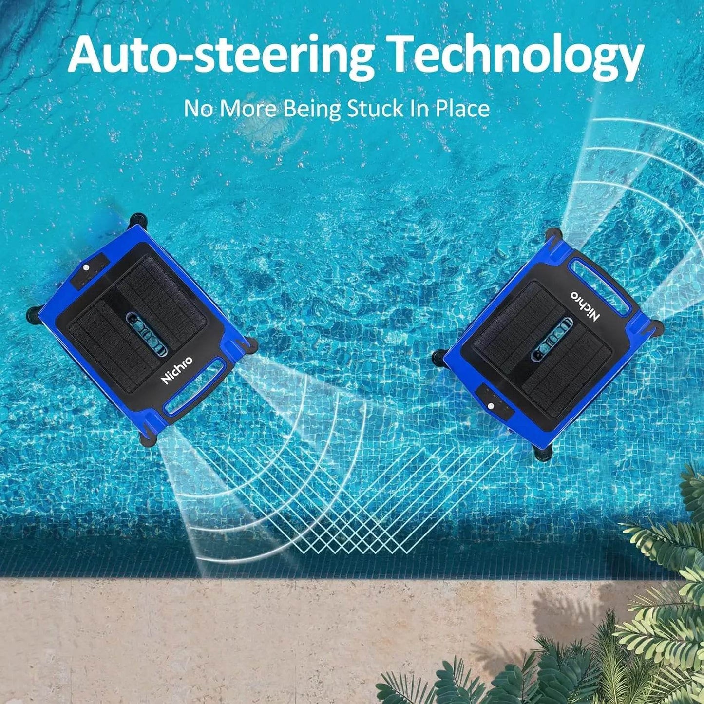 Robotic Pool Skimmer - Solar & Rechargeable, 2 Cleaning Modes, Automatic Obstacle Avoidance - MarvelouStoree