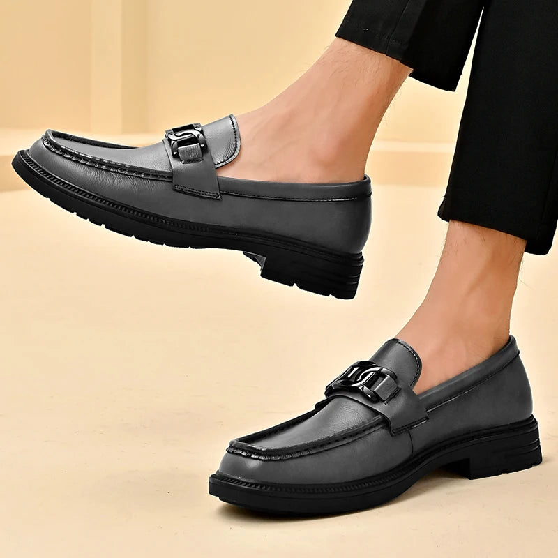 Handmade Casual Loafers Breathable Male Driving Flats Hot Sale Man Platform Business Shoes Genuine Leather Men's Slip on Shoes