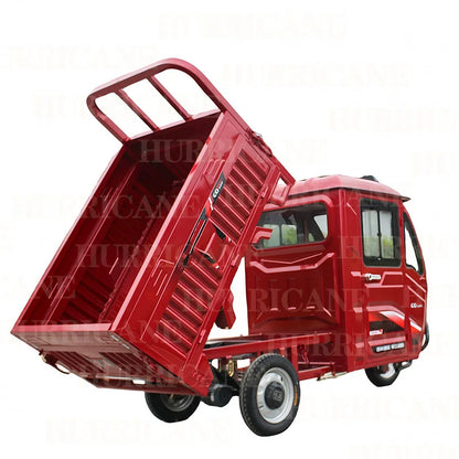 Semi-enclosed electric tricycle with shed, adult truck, farm truck, household battery car