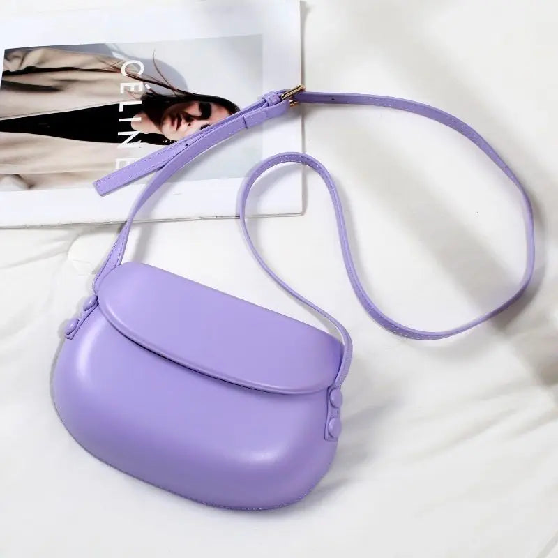 2024 Flap Crossbody Bags Women Mini PU Leather Shoulder Purses and Handbags for Girls Ladies Phone Simple Solid Designer Bag