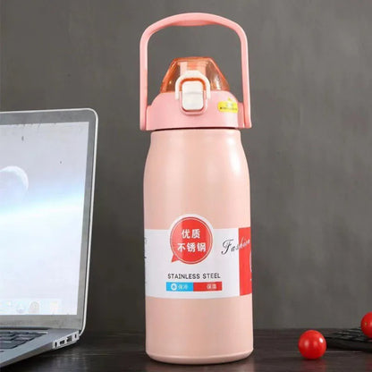 1.2L Large Capacity Thermal Thermo Water Bottle Stainless Steel Thermo Bottle Portable Vacuum Mug Thermos Insulated Cup Tumbler