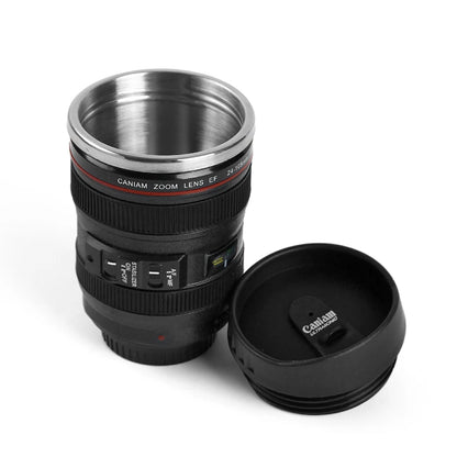 350mL Creative Camera Outdoor Travel Camping Cup Mug with Lid Stainless Steel Vacuum Flasks Thermal Insulation Cup