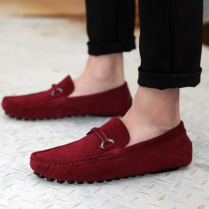 Leather Men Fashion Business Shoes New Men Loafers Lightweight Mens Slip on Shoes 2024 Handmade All-match for Men Driving Shoes