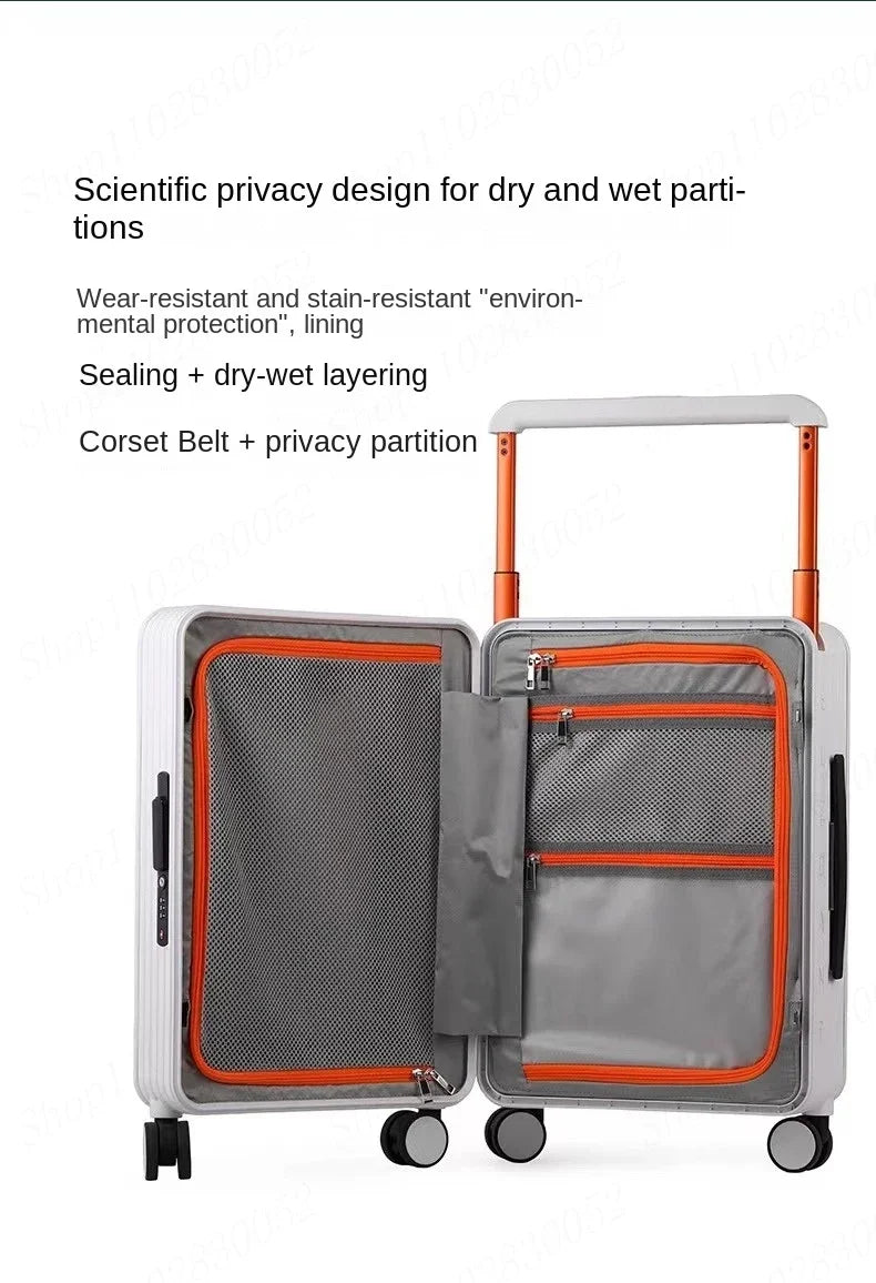 Wide Handle Suitcase 20/24 inch High Quality Rolling Luggage Spinner Wheels Men Travel Bag Women Cabin Password Trolley luggage