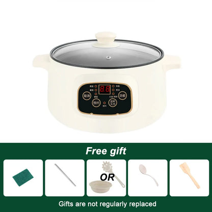 DMWD 3L 110V 220V Non-stick rice cooker Multifunctional hotpot with steamer insulation fast heating electric multiccoker 2 layer