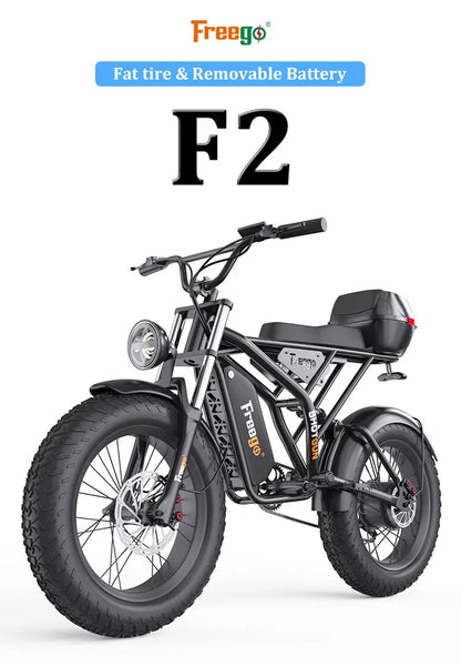 U.S. warehouse F2 1200W 48V 20Ah  40-50km Riding Range  20''x4'' electric motorcycles Fat Tire Electric Bike