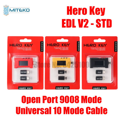 Hero Key EDL Cable & Hydra EDL USB Harmony Connections of Models Support for Phone Open Port 9008 Mode Universal 10 Mode Cable