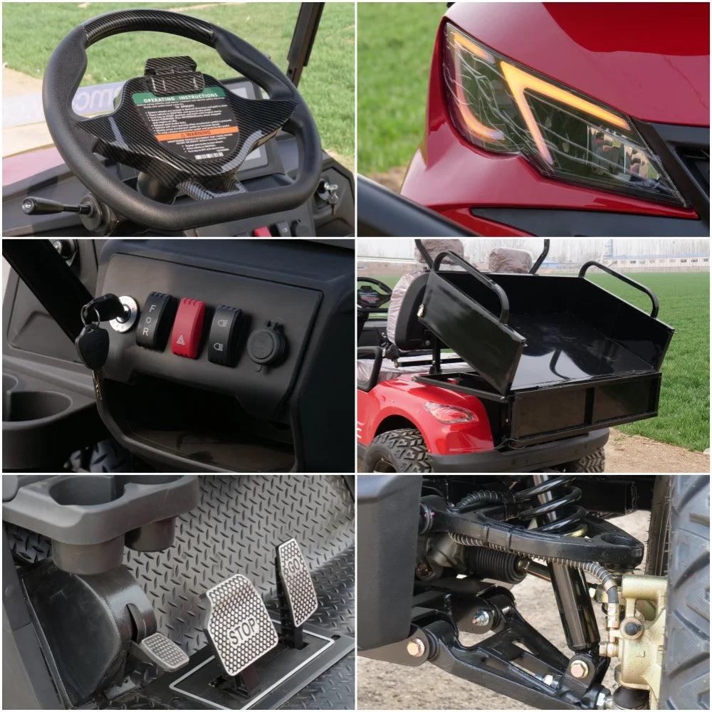 Best Price Lithium Battery Golf Carts Electric 2 4 6 Seat Golf Cart 72v Golf Scooter 7kw AC System Hunting Off Road Golf Carts