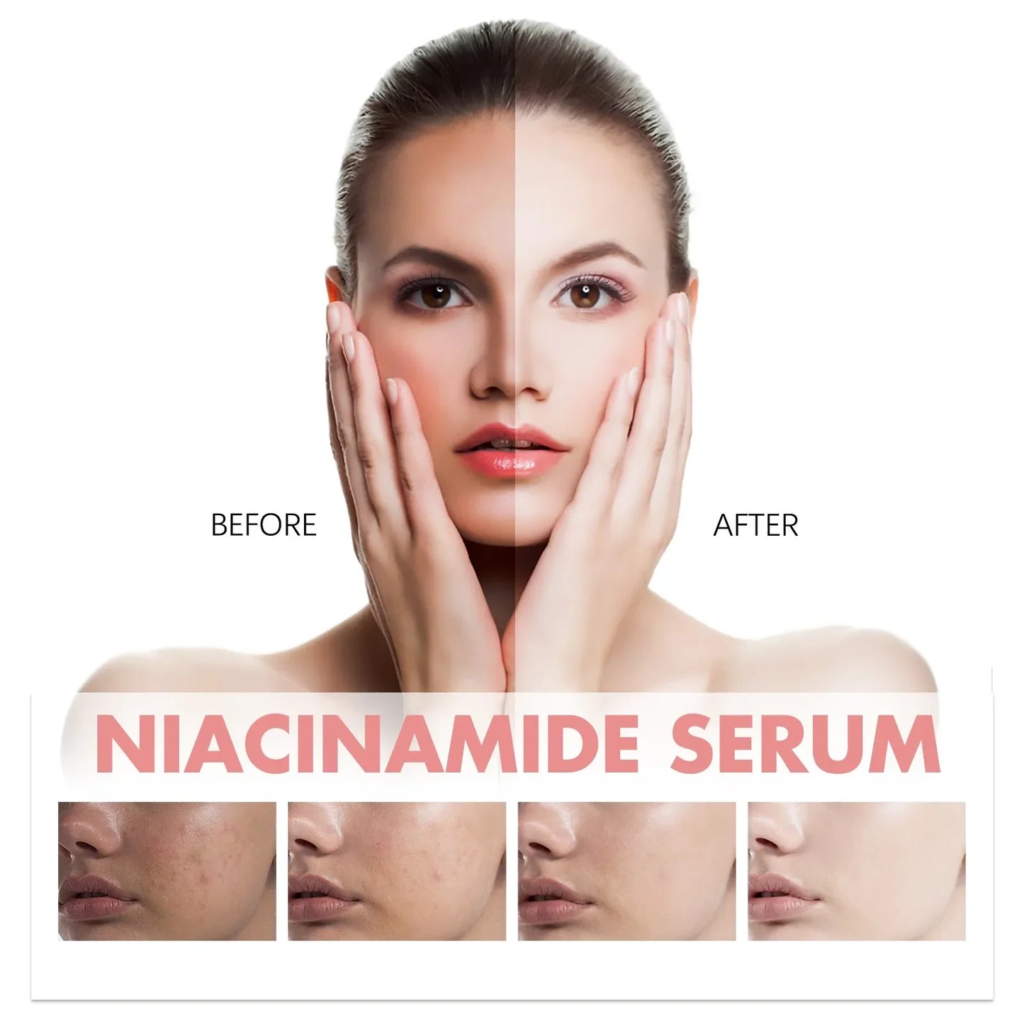 Peach Niacinamide Essence Fade Fine Lines Facial Serum Women Moisturize Brighten Face Serum Fade Dull Melasma Lighten Skin Care