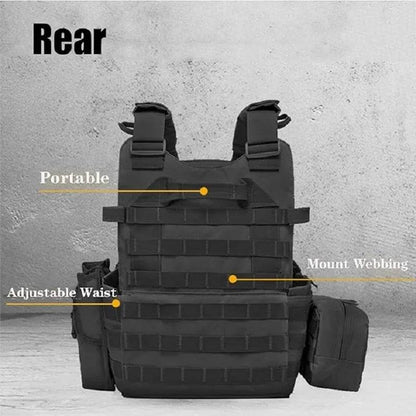 6094 Tactical Vest Nylon Gear Body Armor Combat Army CS Gear Hunting Plate Airsoft Wargame Pouch Camouflage Plate Carrier Vest - MarvelouStoree