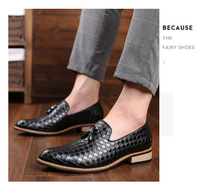 Fashion Formal Leather Shoes for Men Dress Business Shoes Male Geometric Oxfords Party Wedding Casual Mens Flats Chaussure Homme