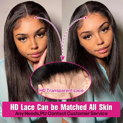 Wear And Go Straight Bob Cheap Wig Lace Frontal Human Hair Wigs 100% Brazilian Glueless Short Bob Wigs For Women 180% Density